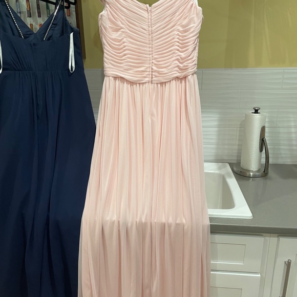 David’s Bridal Petal Crisscross Off-the-Shoulder Mesh Bridesmaid Dress - Picture 2 of 5